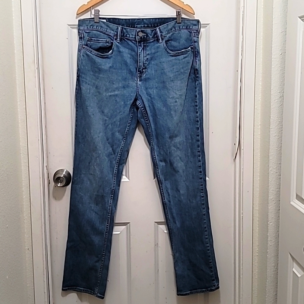 Banana Republic Slim Jeans Mens 36x34 Blue Denim Stretch Casual Pants